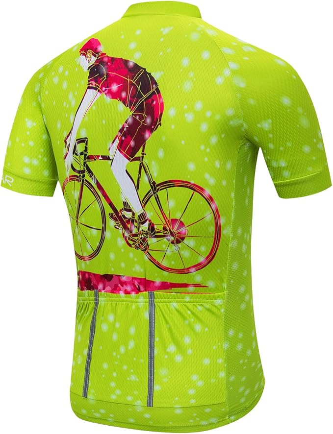 Cycling Jersey Mens Road Bicycle Clothing Summer Short Sleeve Breathable Cycling Tops