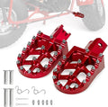 Mini Bike Foot Pegs CNC Anti-Slip Wide Footpegs for CRF50 CRF70 Coleman CT100U CT200U BT200X CC100X CRF XR50 70 110 125 SSR Apollo TaoTao Motorcycle Dirt Bike Pit Bike Pedals(Red)