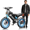 Ebikes for Adults, 1500/2000W Peak Motor with 30/38MPH, 15/20/18/23Ah Long Range Teens Electric Bike with Dual Hydraulic Brakes, 20" Fat Tire All-Terrain for Commuting Dirt E-Bicycles