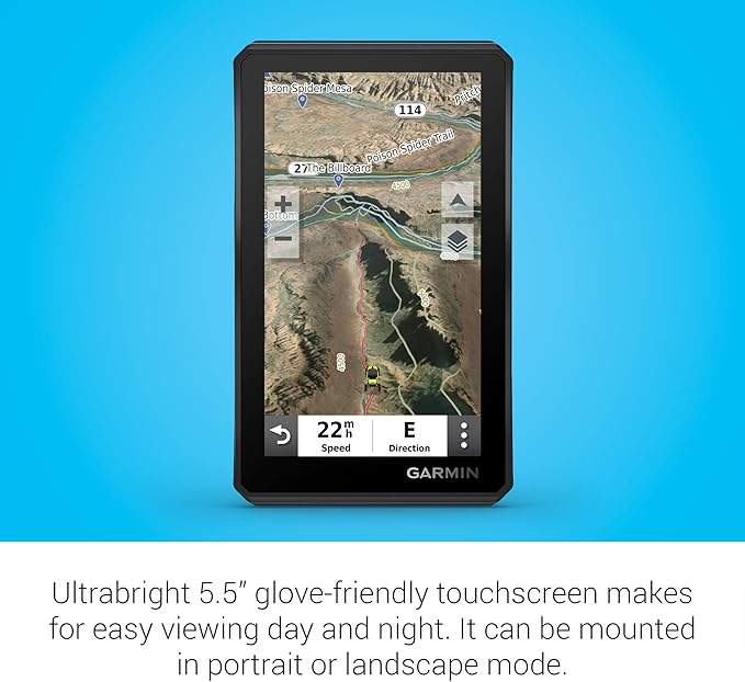 Garmin Tread Powersport Off-Road Navigator, Includes Topographic Mapping, Private and Public Land Info and More, 5.5" Display