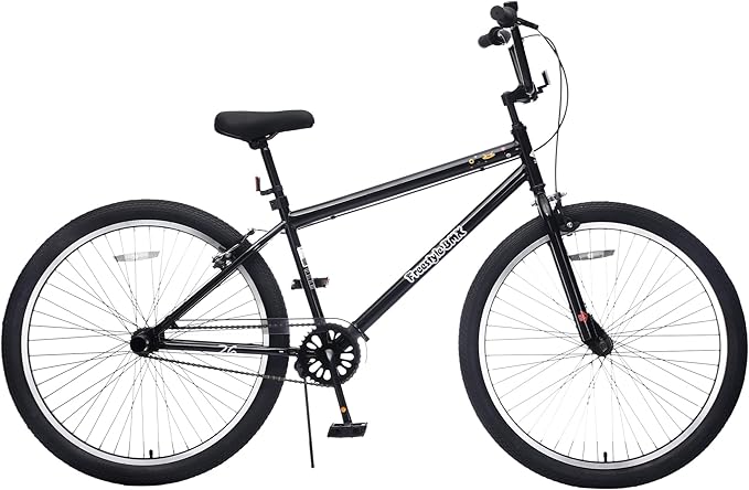 Freestyle Teen Bike Double Disc Brakes 26 inch BMX Bike High-Aluminum/Carbon Steel Frame, for for Teen Bike and Adult Bikes, with 2 Pegs, Bicycles for Men and Women, Multiple Colors