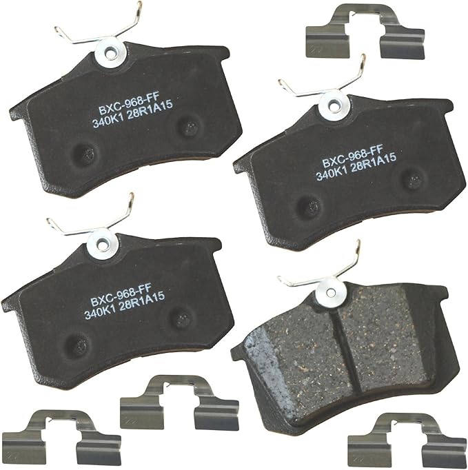 Bendix Premium SBC340K1 Rear Brake Pads for A1,A3,Quattro,A4,A6,A8 Allroad S3,S4,S6,S8,TT,Peugeot 207,208,GT,307,405, Clio,Euro Fluence,Seat Arona,Cordoba,Exeo,Ibiza,Leon,Toledo,Beetle,Corrado,Derby