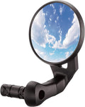 Generic Bike Handlebar-End Rear View Mirror, 2K HD Anti-Glare capability up to 50%, Shatterproof, Nylon Fiber Frame, Adjustable, 15-22mm Handlebar Fit (Silver, EV001S)