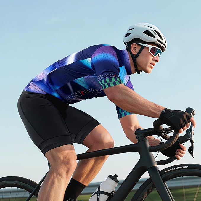 sponeed Cycling Jersey Short Sleeve Suits Men Bike Clothing Road Bicycle Shorts Padded Outfits