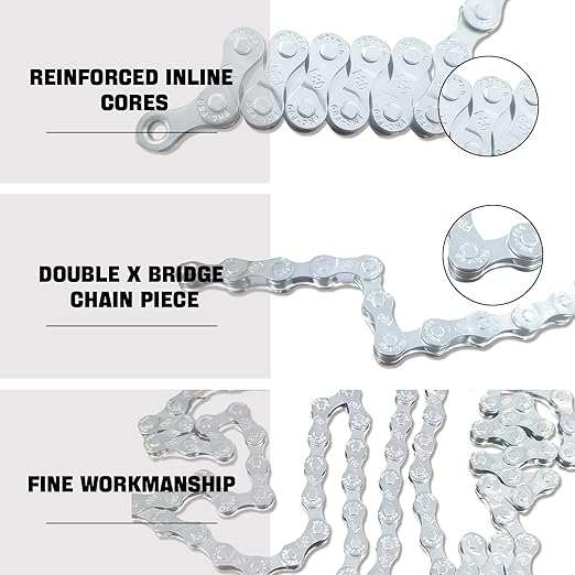 6/7/8/9/10/11/12 Speed Bike Chain – High-Strength, Durable & Smooth-Shifting for Road/Mountain Bikes (6/7/8-Speed)