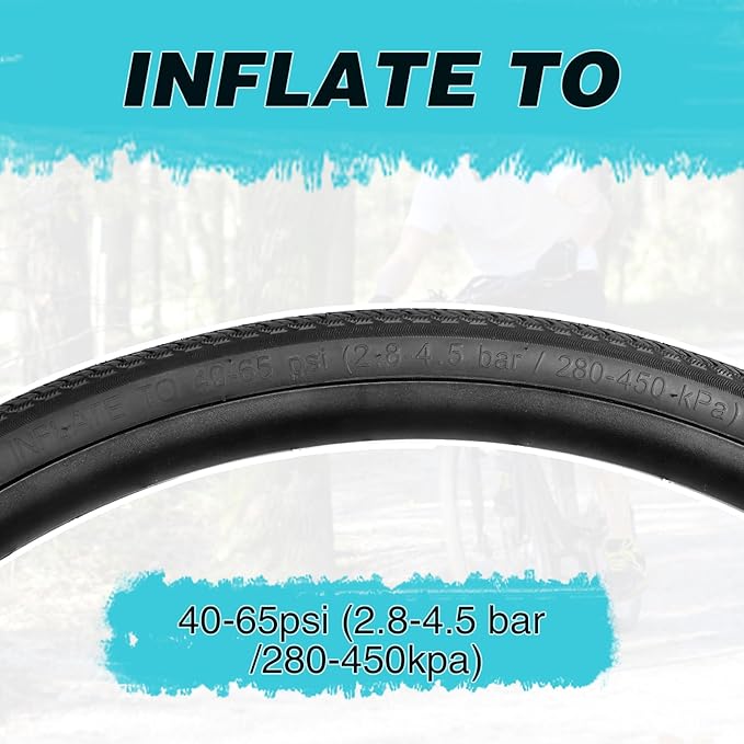 MEGHNA Bike Tire 700C Road Bike Foldable 700 x 35C Tire for Road Racing Fast Rolling 37-622mm Replacement Tire for Road Bicycle Fixed Gear Bike Gravel Bike Hybrid Bike (700 x 35C - 1 Pack)