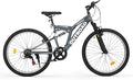 Mountain Bike for Adult Men Women, 26 Inch 7 Speed Mountian Bicycle with Dual Full Suspension, Dual V Brake MTB Bicycle, Multiple Colors