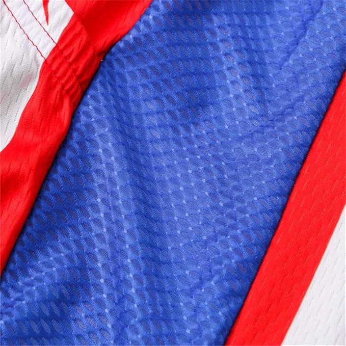 JPOJPO USA Cycling Jersey Men Short Sleeve Bike Shirts Biking Jersey Summer American Bicycle Tops with 3 Pockets Reflective