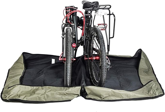 CamGo 20 Inch Folding Bike Bag - Wear-resistant Bicycle Travel Case Outdoors Bike Transport Bag for Cars Train Air Travel (Army Green, 20 inch)