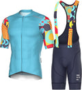 INBIKE Cycling Jersey Men Set Bib Shorts Set Breathable Bike Shirts Quick-Dry Bib Bicycle Jersey Biking Clothing Set