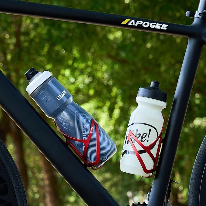 Corki Cycles Bike Water Bottle Holder Aluminum Alloy, Universal Bike Water Bottle Cage for Road, Mountain and Gravel Bikes - 2 Pack - Red