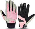 Summer Breathable Pink Motorcycle Gloves for Women,Touchscreen Motorbike Gloves Anti-Slip for Lady,MX ATV MTB Cycling, Road Racing Biker Glove