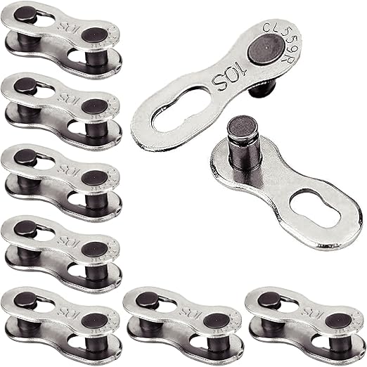 VANSIHO 8 Pairs 10 Speed Bicycle Chain Connector Missing Link for MTB/Road/BMX/Electric Bikes