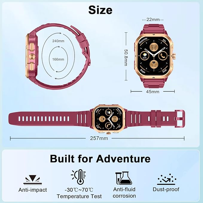 GPS Smart Watch (Answer/Make Calls), 2.06" Smartwatch for Women with Sleep Heart Rate Step SpO2 Monitor, Voice Assistant, IP68 Waterproof Activity Tracker, 100+ Sport Modes Fitness for Android/iPhone