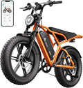 TST Electric Bike for Adults 1500W Peak 20" Fat Tire All-Terrain E-Bike 60/110 Miles 28 MPH Electric Dirt Bike - 48V 15/25 AH Battery Tested to UL 2849 Powered Electric Bicycle