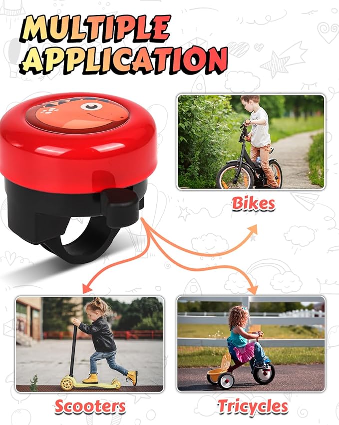 VICTGOAL Bike Bell for Kids with Loud Clear Sound, Bicycle Bell Scooter Bike Horn Ringtone Alert Cute Cycling for Toddler Children Boys Girls