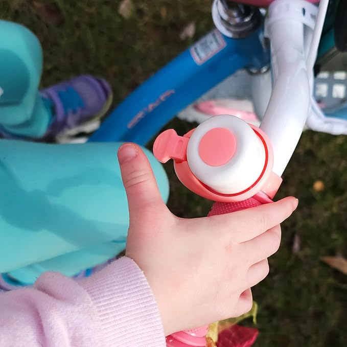 RoyalBaby Kids Bike Bell, Bicycle Accessories for Boys and Girls, Easy Installation, Black & Pink