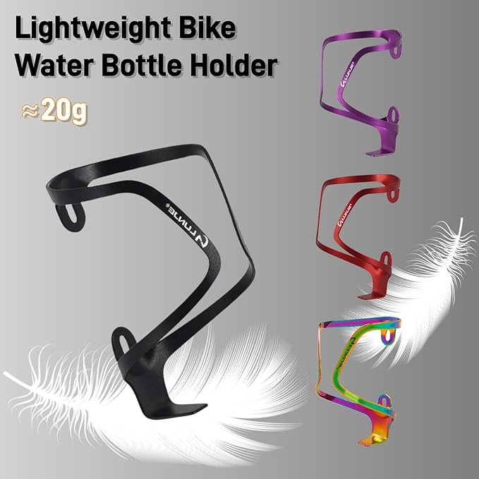 Bike Water Bottle Holder: Ultra-Light Bicycle Bottle Cages with Screws, Alloy Aluminum, Universal Bike Cup Holder Rack for Road MTB Bikes (Colorful)