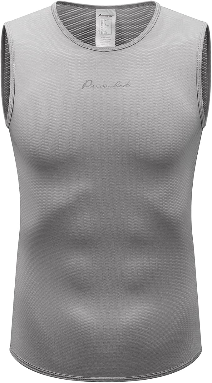 Przewalski Men’s Sleeveless Cycling Undershirt Quick Dry Bike Base Layer Vests Breathable Bicycle Jerseys Biking Tank Tops