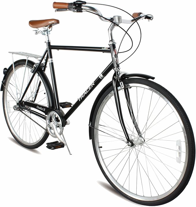 Tracer Osaka Hybrid Bikes, Steel Frame, Shimano Nexus Inter 3/7 Speed, Brown Seat Brown Grips, Road Bike, City Bike, Multiple Colors