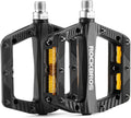 ROCKBROS Mountain Bike Pedals Bicycle Nylon Pedals 9/16 Inch Sealed Bearing Lightweight Platform for Road Mountain BMX MTB Bike