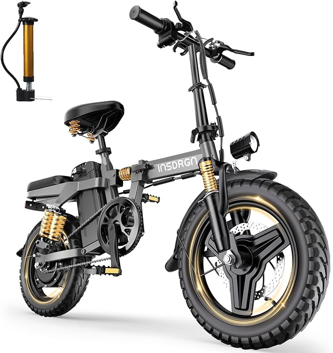 14" Folding Electric Bike for Adults, Peak 1500W Motor,20MPH Max Speed,48V 16Ah Removable Battery Electric Bike, 35/62Miles Max Range, UL 2849 Certified E Bike