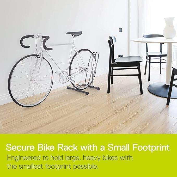 Delta Single Bike Stand Floor Cycle (2-Pack) - Tool-Free Adjustable Bike Racks for Mountain, Fat Tire, Road Bikes, Freestanding Bicycle Rack for Garage Parking