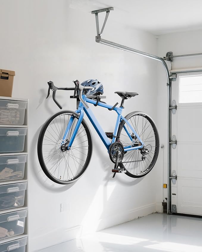 Bike Wall Mount, Bike Rack Garage Hanger, Bike Hanging Shelf, Store Your Helmet and Bike, for Garage and Home