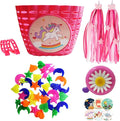 Girl Bike Basket Kid Bicycle Basket with Bike Bell,Bike Streamers,Bike Spoke Beads Bike Accessories Set