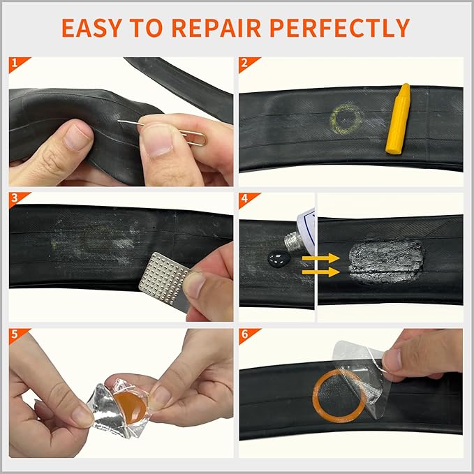 PAX 108 Pcs 19mm (0.75") Round Inner Tube Patches, Bicycle Tire Puncture Repair Kit for Road Bike, Racing Bike, MTB, Hybrid & Inflatables - Small Pinhole Fix - Works with Rubber Cement