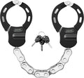 Electric Scooter Lock, Heavy Duty Anti Theft Chain Lock with Key, Accessories for Bike, E-Bike, Bicycle, Motorcycle, Scooter, Made of Zinc Alloy, Anti-Shear, Anti-Rust, 36 x 4.6 Inch, Black