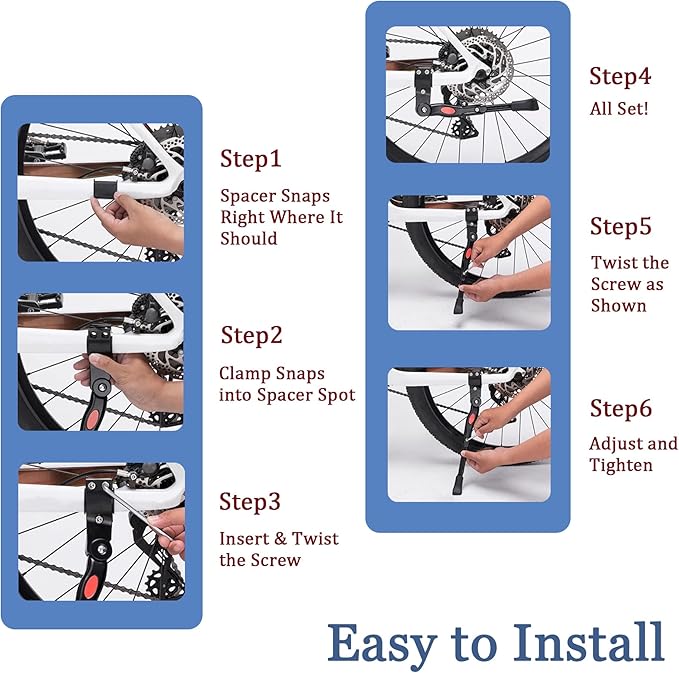 Bicycle Kickstand for Giant Trance Advanced Pro 29 2 2021 - Adjustable Bike Kickstand - Non-Slip Foot, Easy Install, Aluminum Alloy Material, Stable and Durable Support - Bike Stand