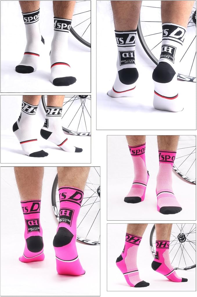 VWU Mens Womens Sports Socks Athletic Socks for Running Cycling Basketball Hiking Crew