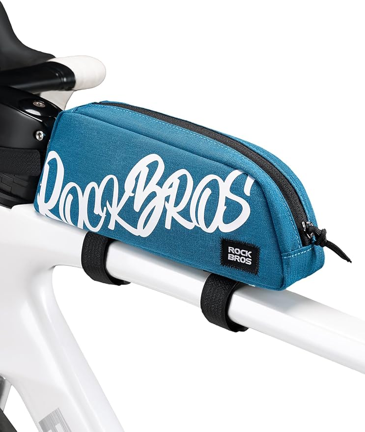 ROCKBROS Top Tube Bike Bag, Lightweight Bike Frame Bag, Quick Installation Bike Storage Bag, Small Bike Accessories Pouch for MTB, Road Bike