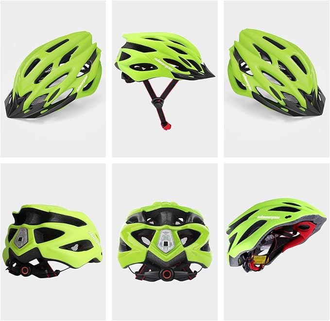 Bike Helmet Men Women, Shinmax Bicycle Helmet with Rear Light and Detachable Visor
