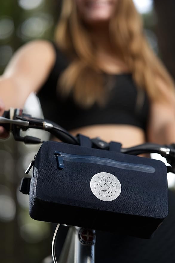 Bike Handlebar Bag | Bicycle Front Bag | Bike Frame Bag | Shoulder Bag | Waterproof Lightweight Storage for Biking, Cycling, and Scooters | Designer Bike Accessories and Mountain Bike Accessories