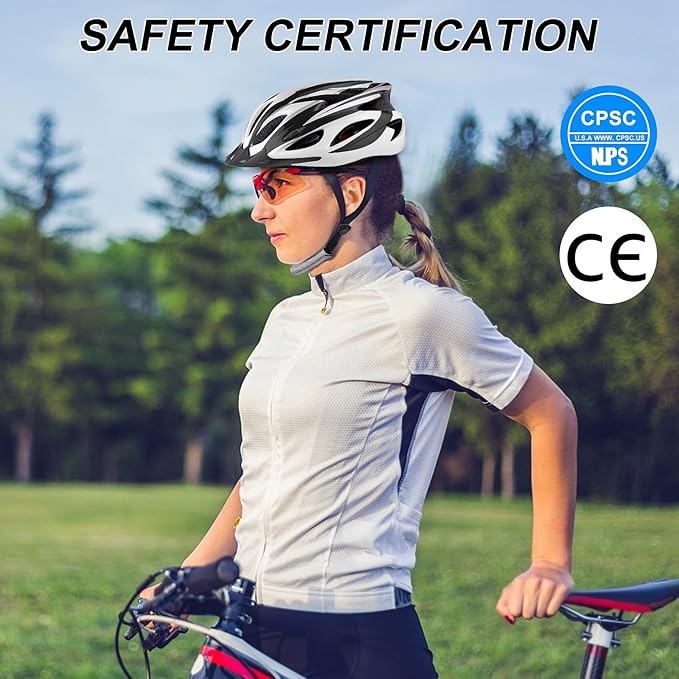 Zacro Adult Bike Helmet Lightweight for Men Women Comfort with Pads&Visor, Certified Bicycle Helmet for Adults Youth Mountain Road Biker