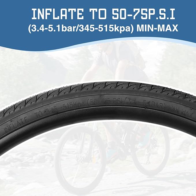 WEEROCK 700C Road Bike Tires 700 X 38C Bicycle Tires Gravel Bicycle Tire with/Without Inner Tubes 48mm Presta Valve, Replace Bike Tyres, Black