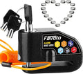 Favoto Alarm Disc Lock, 3 Keys and 18 Batteries (5-Year Availability), 110 dB Waterproof Anti-Theft Security Brake Padlock, 7mm Lock Pin with Reminder Cable, Fit for Motorcycle E-Bike Bicycle Scooter