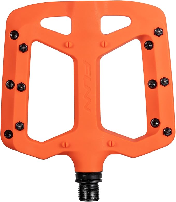 Funn Taipan Glass Fiber Reinforced Thermoplastic Bike Pedals with 9/16-inch CrMo Axles and Shin-Friendly Pins for MTB/BMX/Urban/Gravel Riding