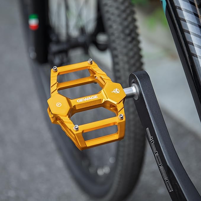 Mountain Road Bike Pedals -Bicycle Flat Pedals Aluminum 9/16" Sealed Bearing- Lightweight Platform for Road Mountain BMX MTB Bike Children's Bicycle