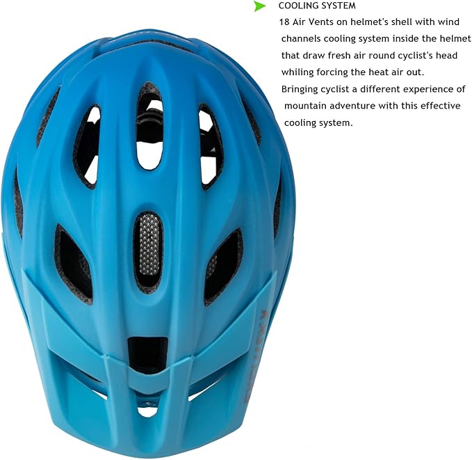 Exclusky Bike Helmet Mountain Bike Helmet for Adults Lightweight MTB Cycling Helmet for Men Women Adjustable Bicycle Helmet with Visor