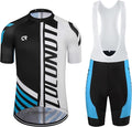Coconut Ropamo CR Men's Cycling Jersey Set Road Bike Jersey Zipper Pocket Bib Shorts with 4D Padded Cycling Clothing Set