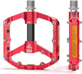 Mountain Bike Pedals with 3 Seal Bearing - 9/16" MTB Pedals Platform Lightweight - Non-Slip Bicycle Pedals for BMX MTB