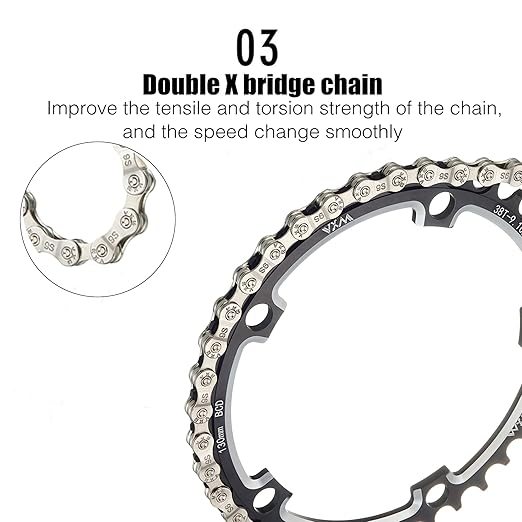 Bike Chain 1/2" x 11/128" 116 Links 9 Speed Bicycle Chain,Bike Chains MTN BTX MTB Mountain Bike Road,9-Speed Chain