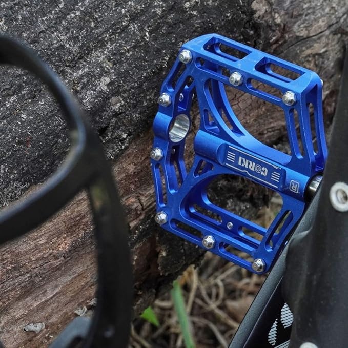 Corki Cycles TOPO Titanium Flat Platform Mountain Bike Pedals - 9/16”