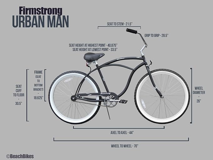 Firmstrong Firmstrong Urban Man Alloy Beach Cruiser Bicycle
