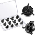 Tallew 12 Pieces Motorcycle Helmet Visor Screws Helmets Visor Clip Fixing Sun Screw Motorcycle Helmet Accessories for Motocross, Black