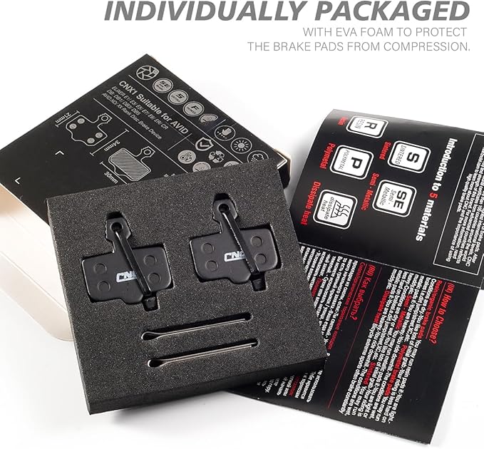 Bicycle Disc Brake Pads for Avid Elixir 1 3 5 7 9 ER CR Mag,Bike Brake Pads for Sram Level T TL Rival XX,X0,XXWC DB1 DB3 DB5 MTB Brake Pads. （Resin/Semi-Metallic）