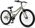 AVASTA Bilbo 18 20 24 Inch Kids Bike for Boys Girls 5-14 Years Old, Retro Style High Carbon Steel Bicycle with Adjustable Handlebars and Seat, Dual V-Brakes, Kickstand, Multiple Colors